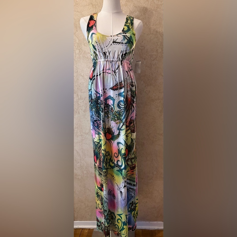 Ocean Breeze Multicolor Sleeveless Maxi Dress